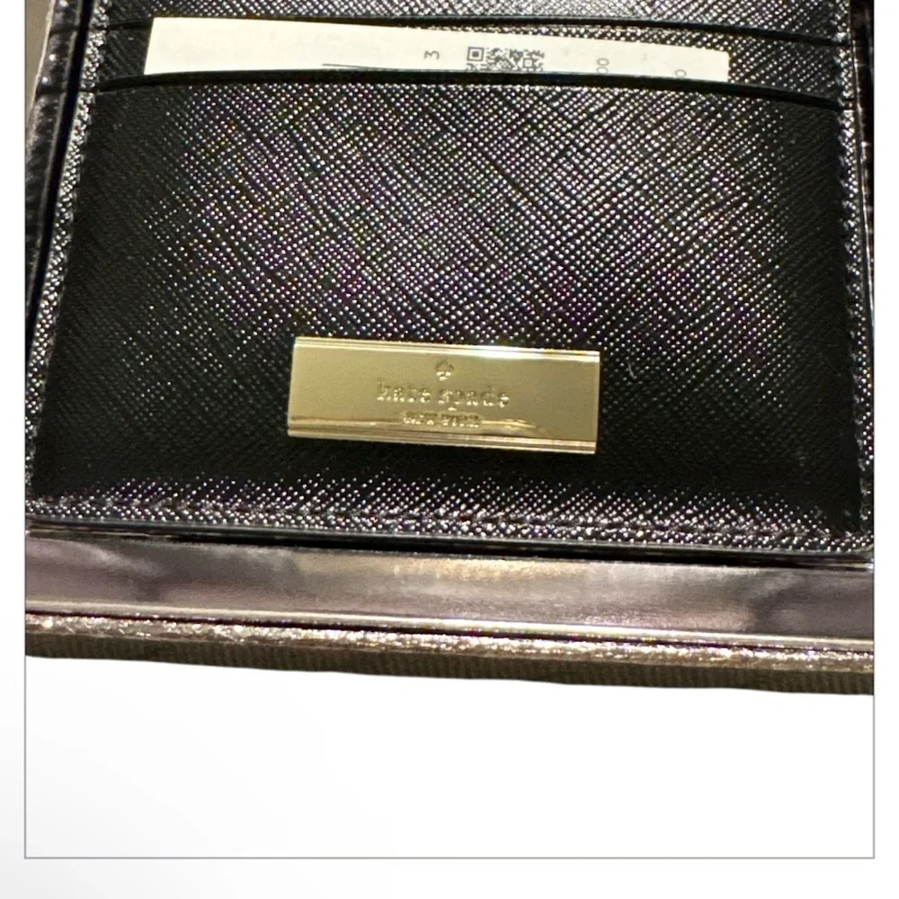 NIB/NWT Kate Spade Black and Gold Card Holder